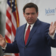 Florida Gov. Ron DeSantis speaks at a new conference on the surge in coronavirus cases in the state held at the Jackson Memorial Hospital on July 13, 2020 in Miami, Florida.